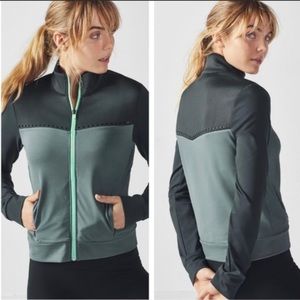 FABLETICS Women's Cleo Jacket Color Block Green L